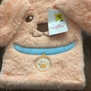 Plush Dog Notebook with Blue Collar